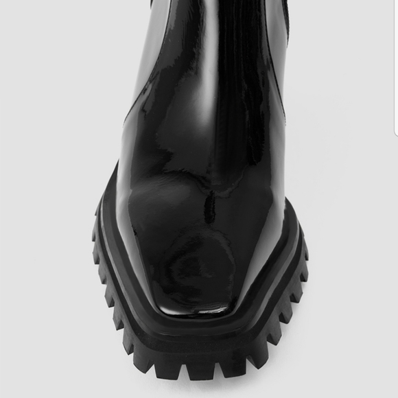 NEW Patent Leather Shiny Boots (Black) - Slowline - Picture 5 of 11